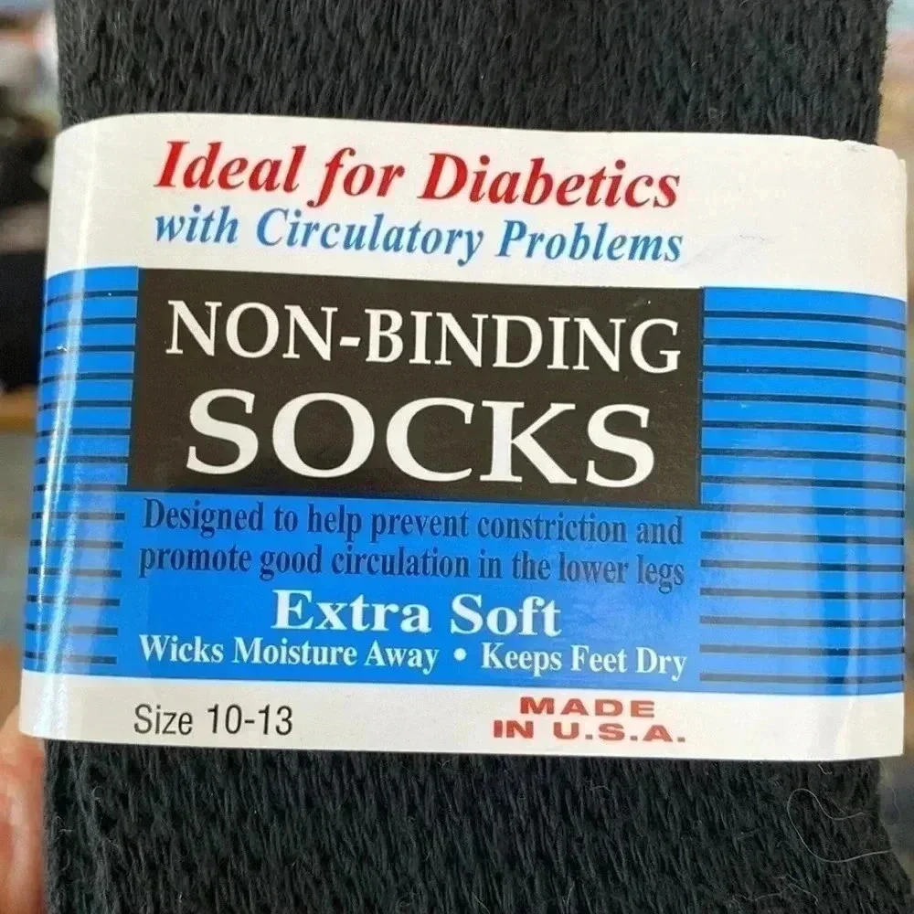 Non Binding Socks Ideal For Diabetics With Circulatory Problems Size 10-13